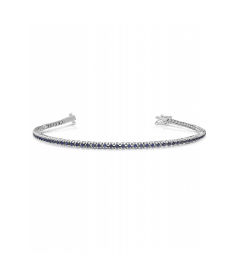 Crieri Bracciale tennis oro bianco e diamanti blu taglio brillante. BTEICK120SS1170